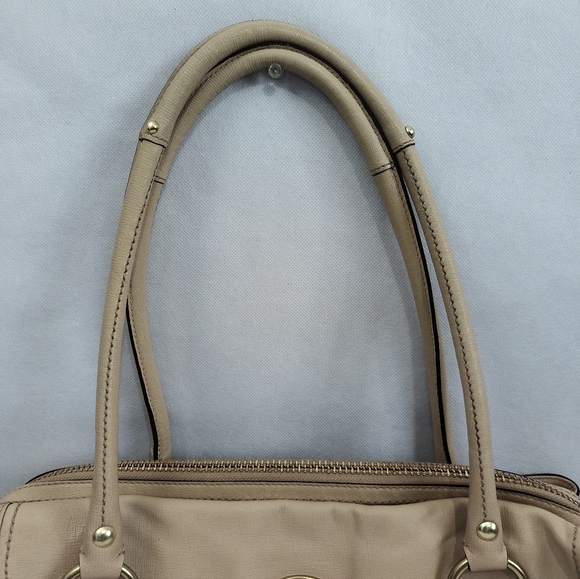 Coach Addison Spectacular Handcrafted Beige Leather Satchel Tote Shoulder Bag - Picture 4 of 14